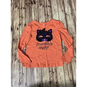 Prrrfectly Spooky Cat Shirt Long Sleeve Size 6
